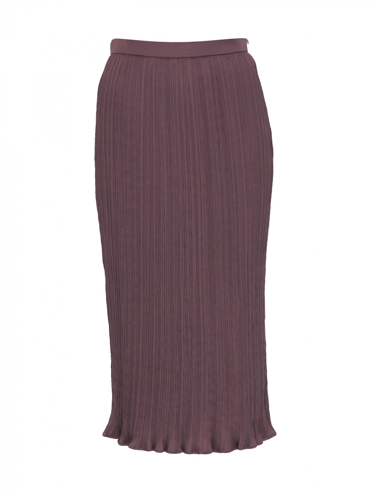 Юбка-миди из фактурной ткани Max Mara  –  Общий вид  – Цвет:  Фиолетовый