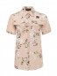 Блуза из шелка с цветочным узором Rochas  –  Общий вид