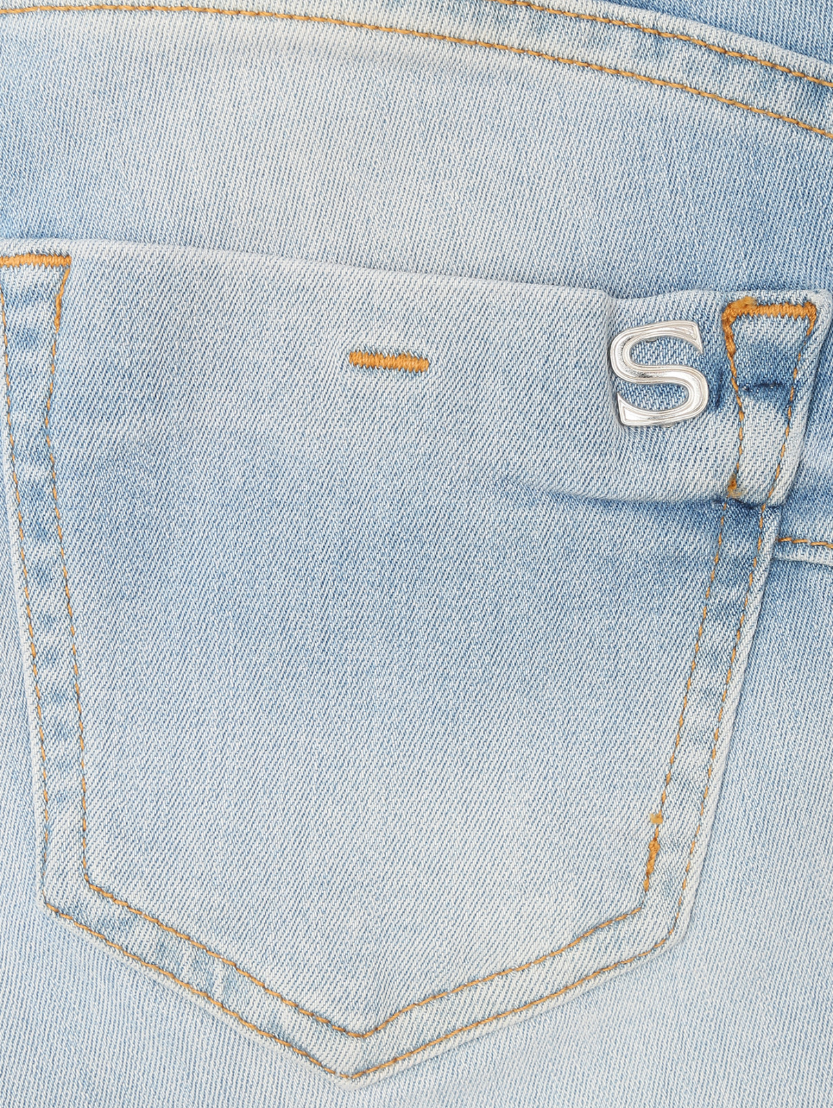 Зауженные джинсы из светлого денима SILVIAN HEACH  –  Деталь  – Цвет:  Синий