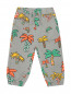 Хлопковые брюки с узором Stella McCartney kids  –  Общий вид