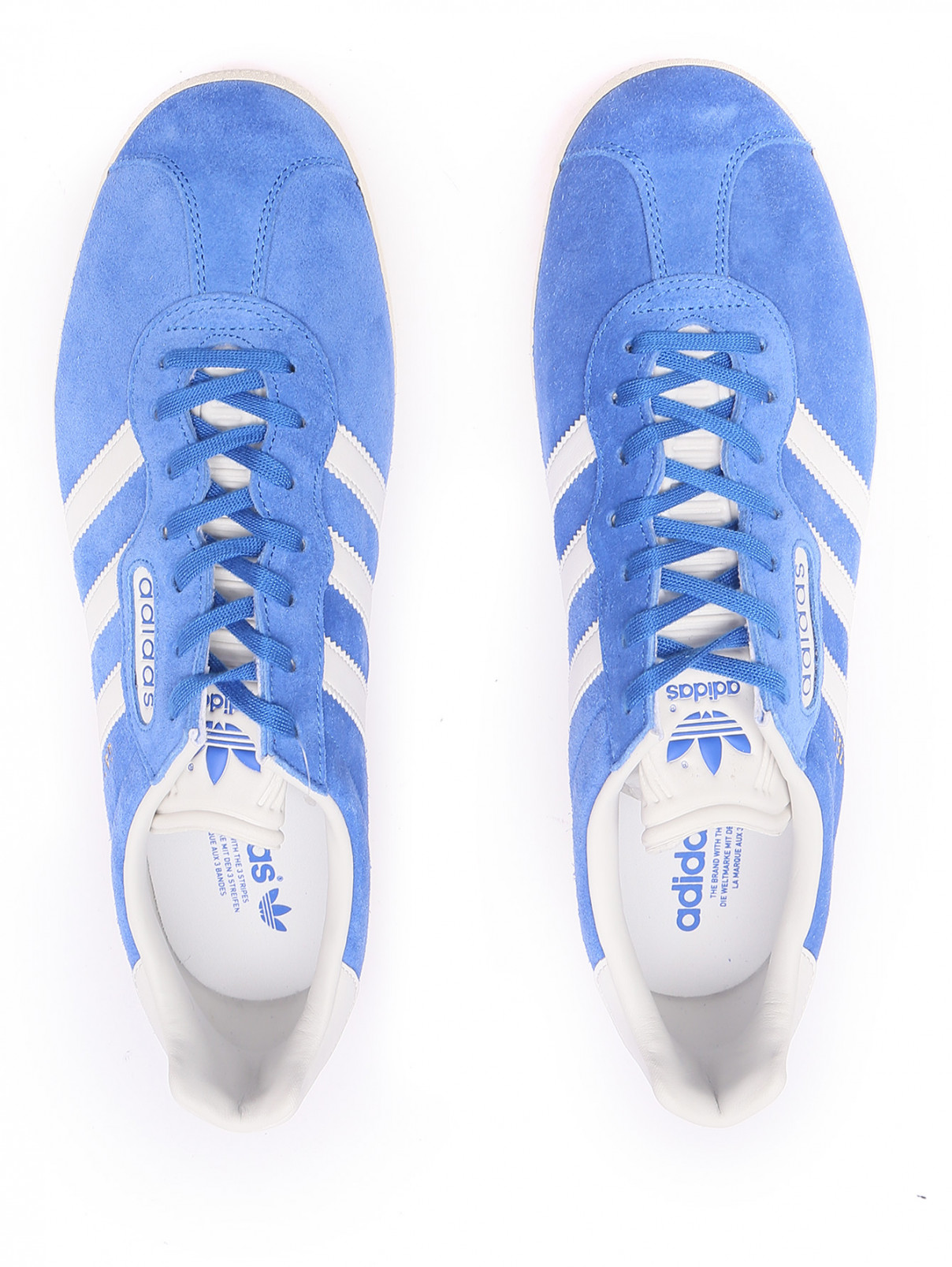 Кеды из замши с контрастной отделкой Adidas Originals  –  Обтравка4  – Цвет:  Синий