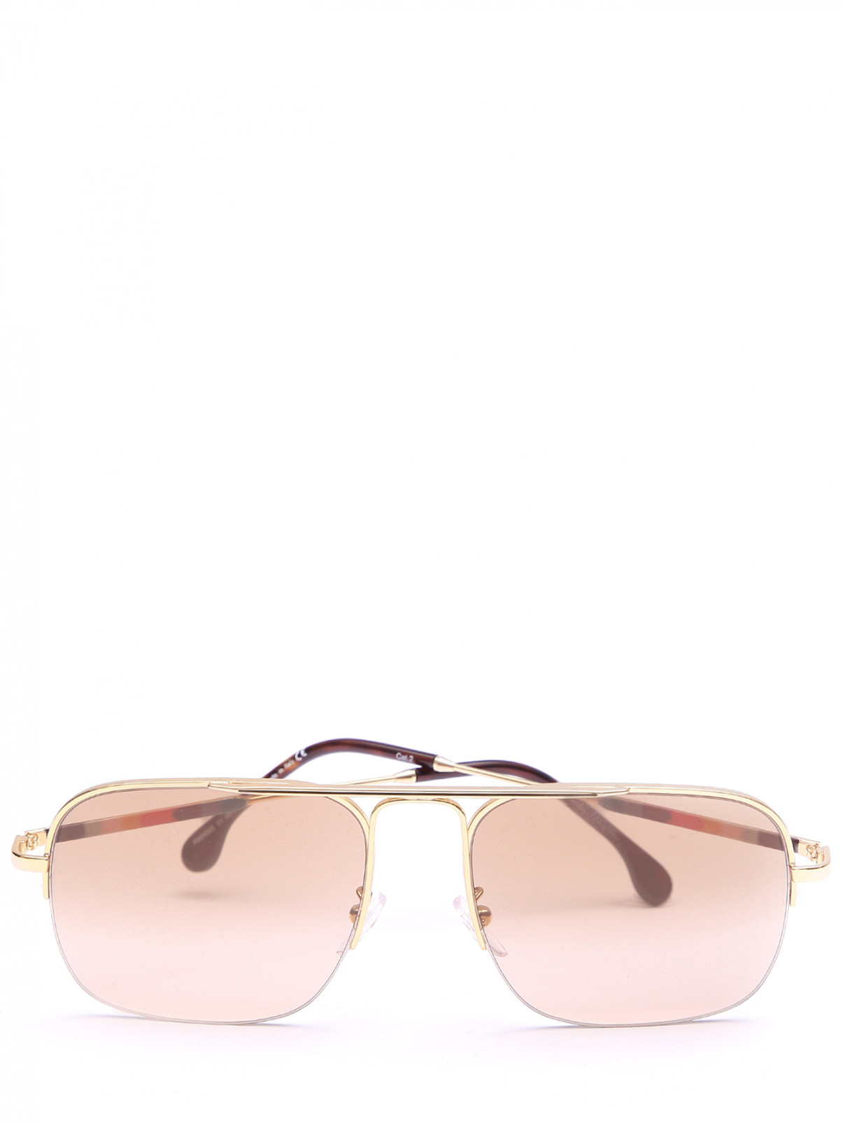 Солнцезащитные очки в оправе из металла Paul Smith  –  Общий вид  – Цвет:  Золотой