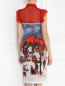 Трикотажное платье-бюстье из шерсти с узором Stella Jean  –  Модель Верх-Низ1