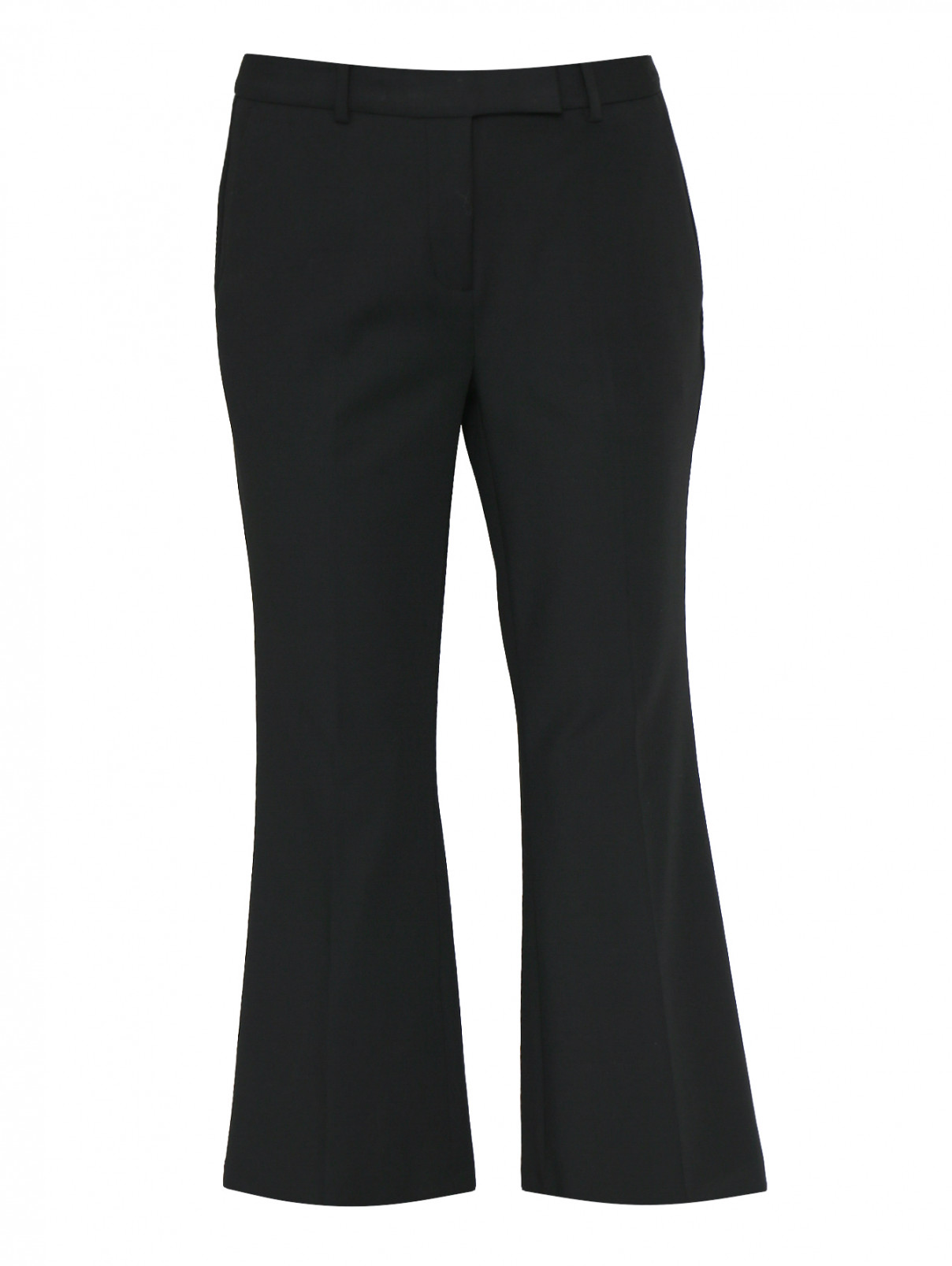 Укороченные брюки с карманами Michael by Michael Kors  –  Общий вид  – Цвет:  Черный