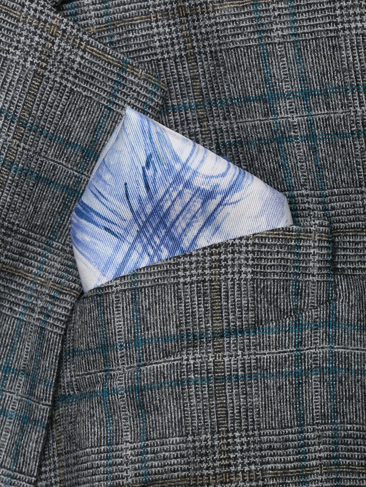 Карманный платок из шелка с узором Eton  –  МодельВерхНиз  – Цвет:  Узор