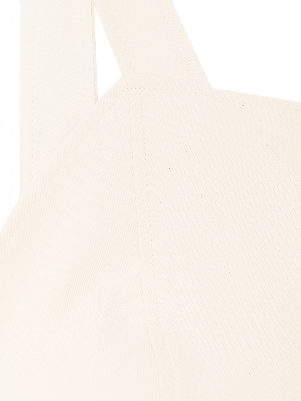 Платье на бретелях из хлопка Weekend Max Mara  –  Деталь1  – Цвет:  Бежевый
