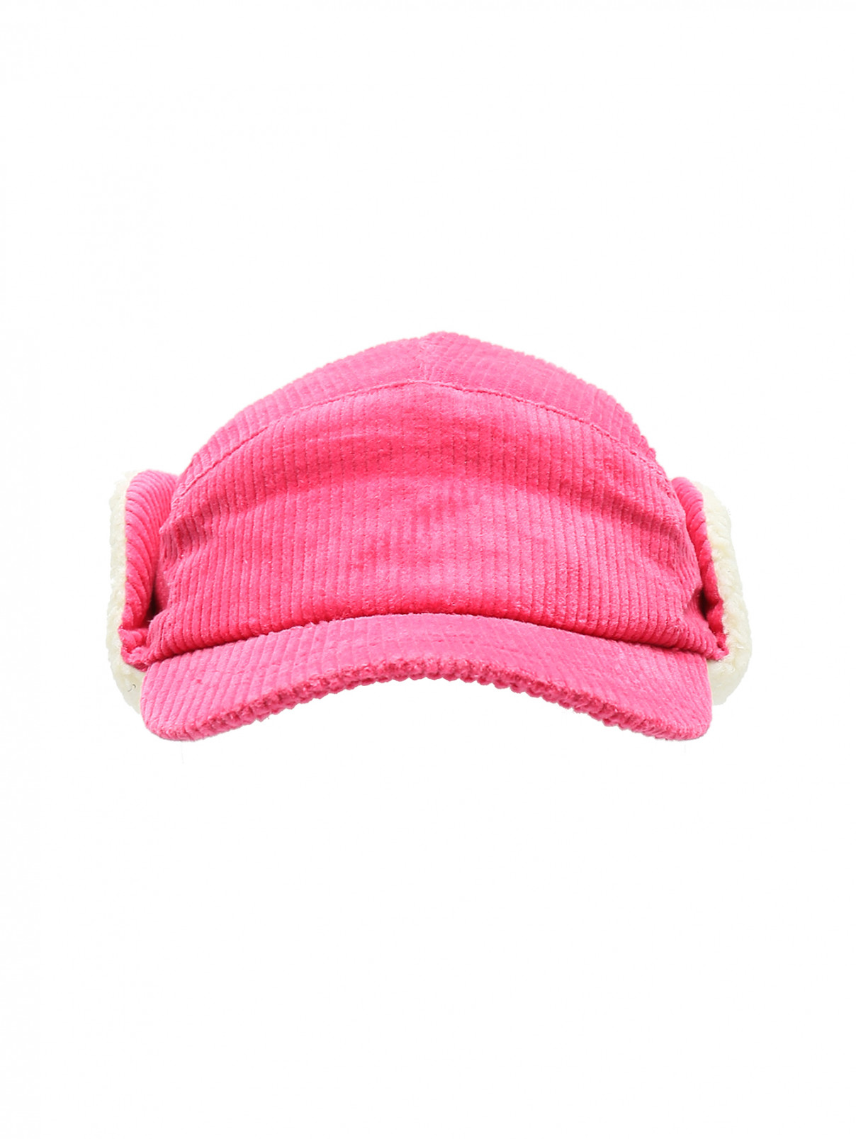 Вельветовая кепка из хлопка Paul Smith  –  Общий вид  – Цвет:  Розовый