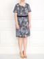 Платье-футляр из хлопка с цветоым узором Marina Rinaldi  –  Модель Общий вид