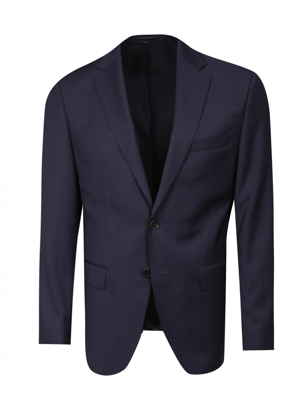 Пиджак из шерсти Boss  –  Общий вид  – Цвет:  Синий