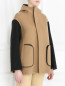Полупальто из шерсти с накладными карманами и капюшоном Jil Sander  –  Модель Верх-Низ