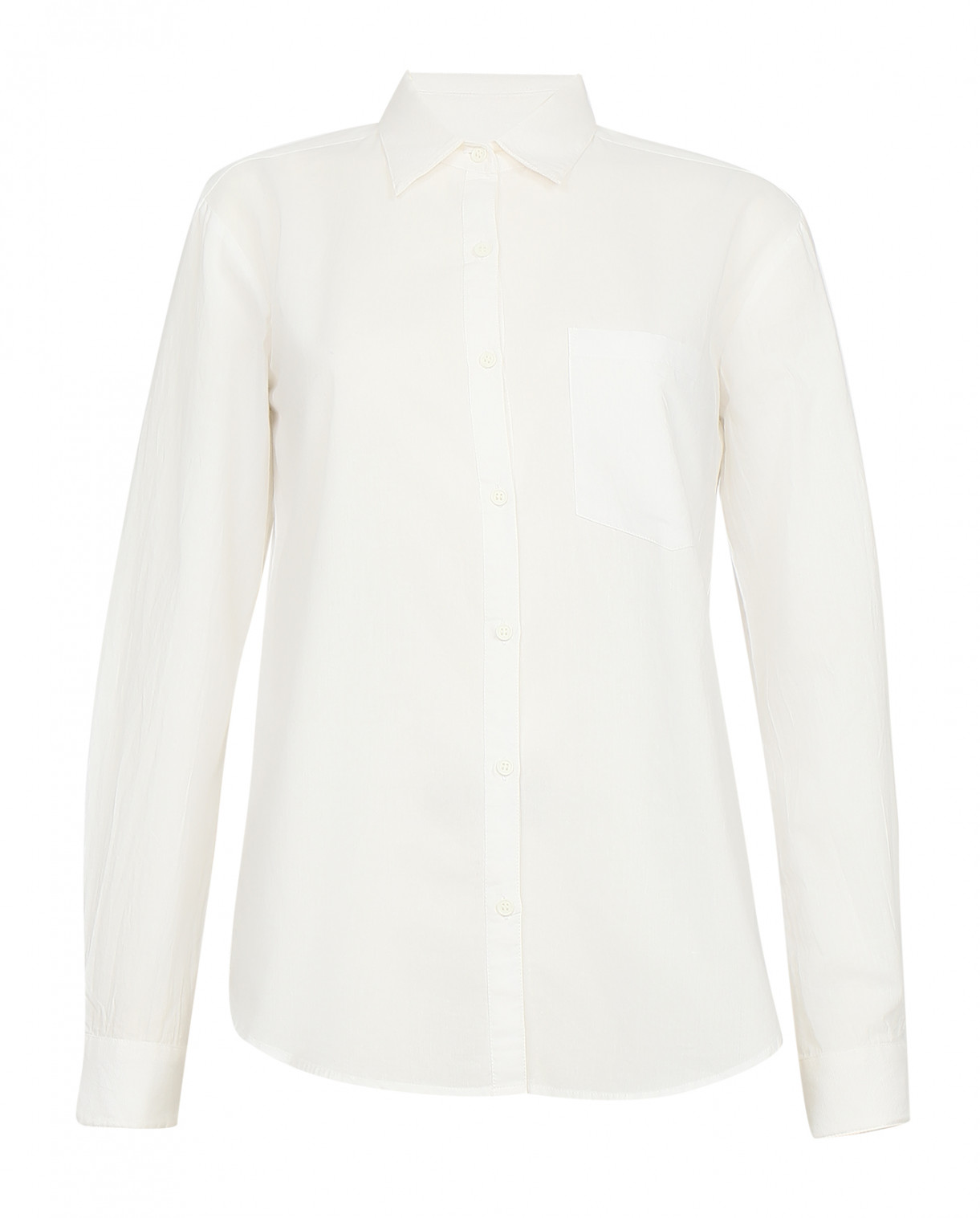 Рубашка из хлопка с карманом на груди Swildens  –  Общий вид  – Цвет:  Белый