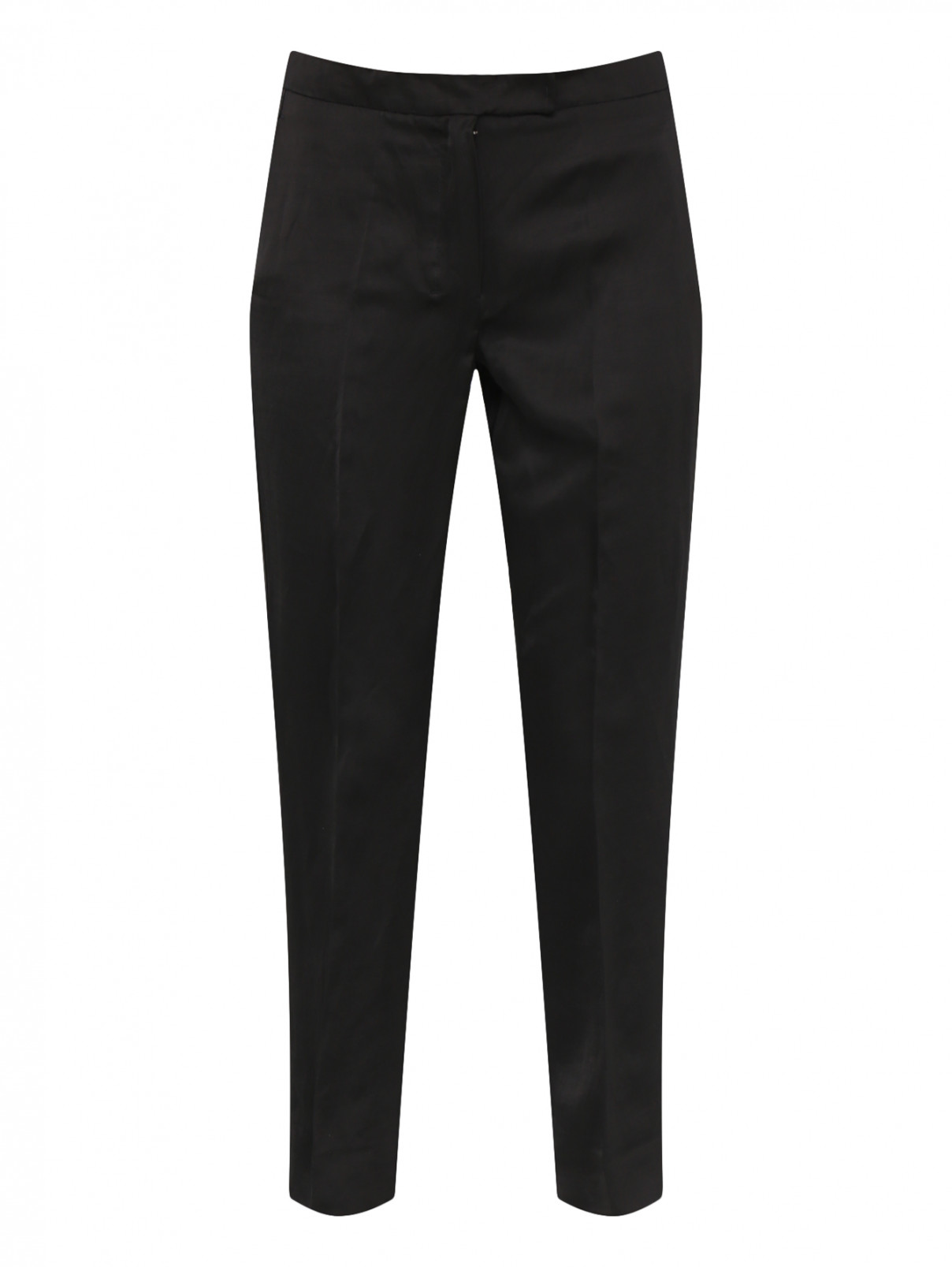 Укороченные брюки с боковыми карманами Max Mara  –  Общий вид  – Цвет:  Черный