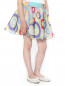 Пышная юбка из шелка с узором MiMiSol  –  Модель Верх-Низ
