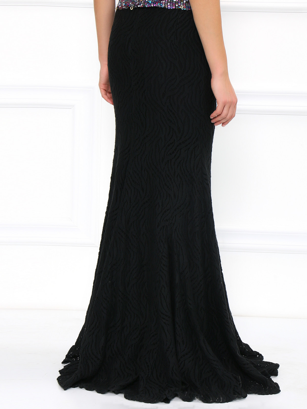 Кружевная юбка-макси Versace 1969  –  Модель Верх-Низ1  – Цвет:  Черный