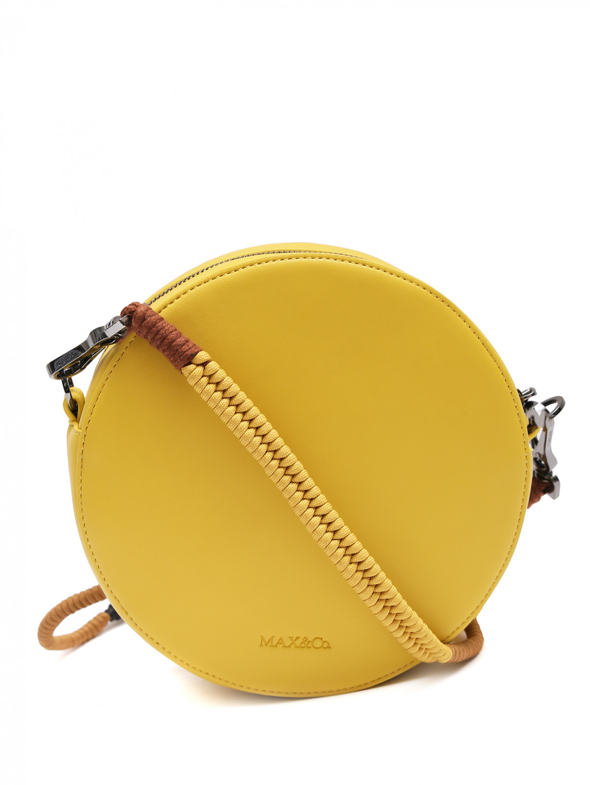 Сумка круглой формы на ремне Max&Co  –  Общий вид  – Цвет:  Желтый