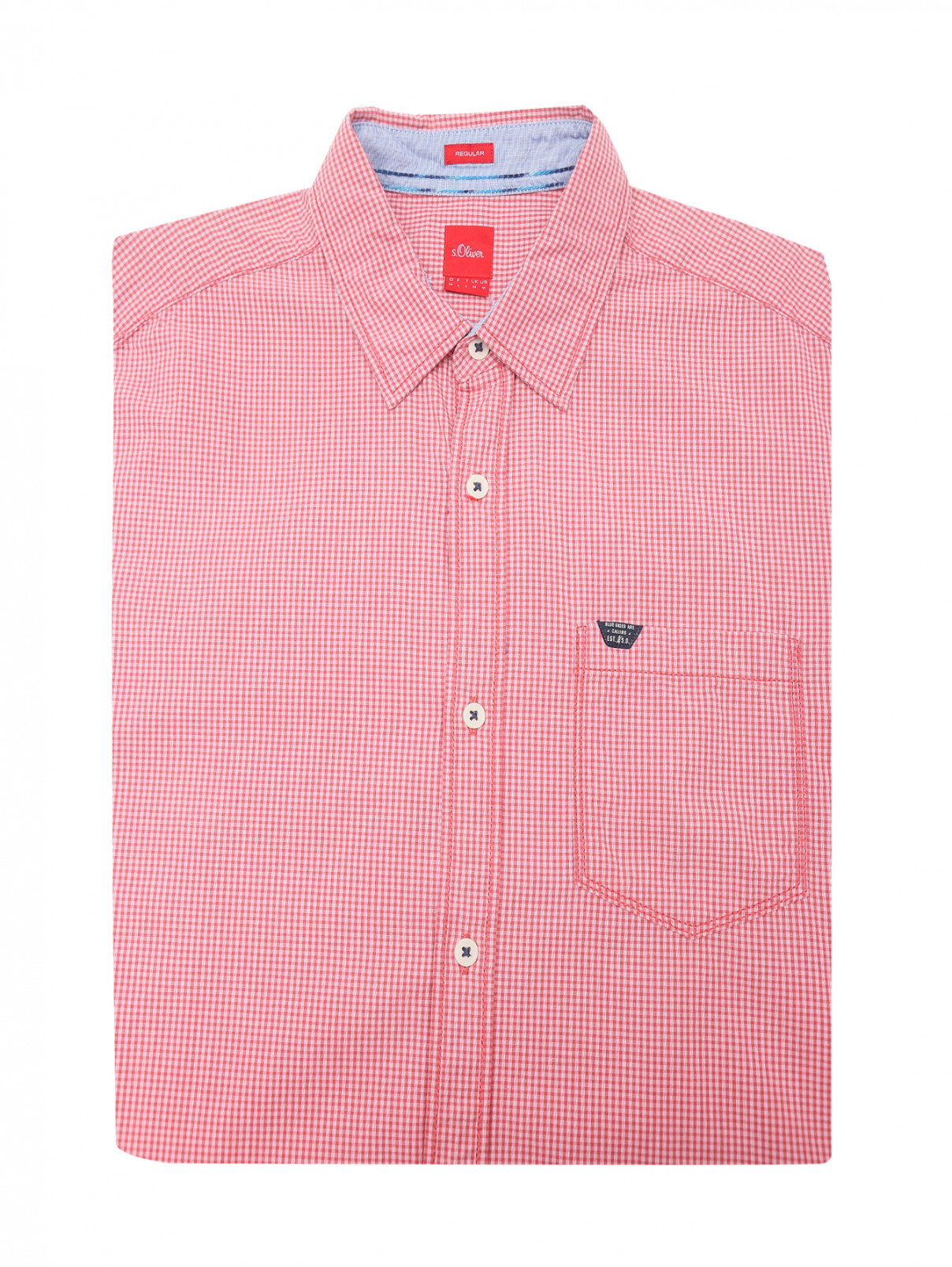 Рубашка из хлопка с узором S.Oliver  –  Общий вид  – Цвет:  Узор