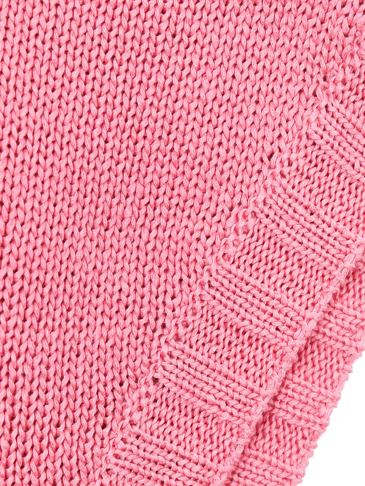 Джемпер из хлопка с коротким рукавом Marina Rinaldi  –  Деталь  – Цвет:  Розовый