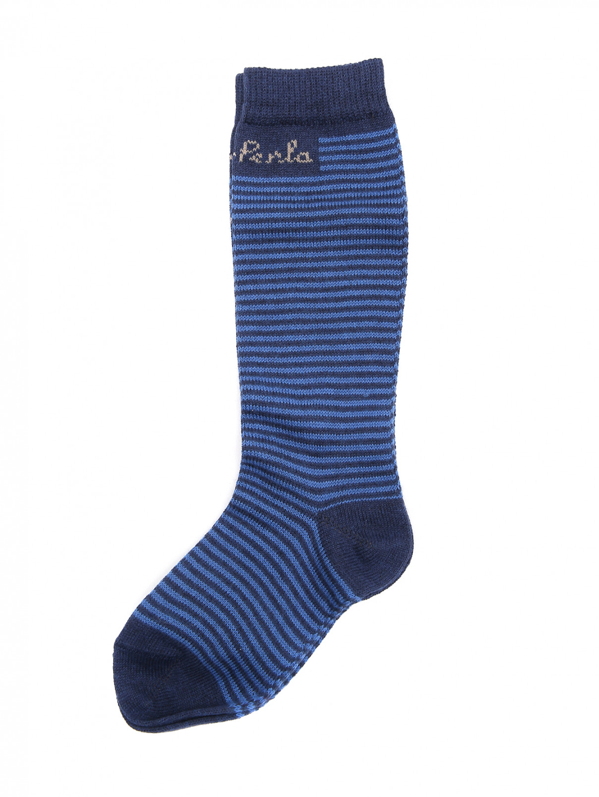 Носки из хлопка с узором "полоска" La Perla  –  Общий вид  – Цвет:  Синий