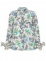 Блуза из смешанного шелка с узором Dorothee Schumacher  –  Общий вид