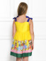 Платье шелковое с узором на юбке Gucci  –  МодельВерхНиз1