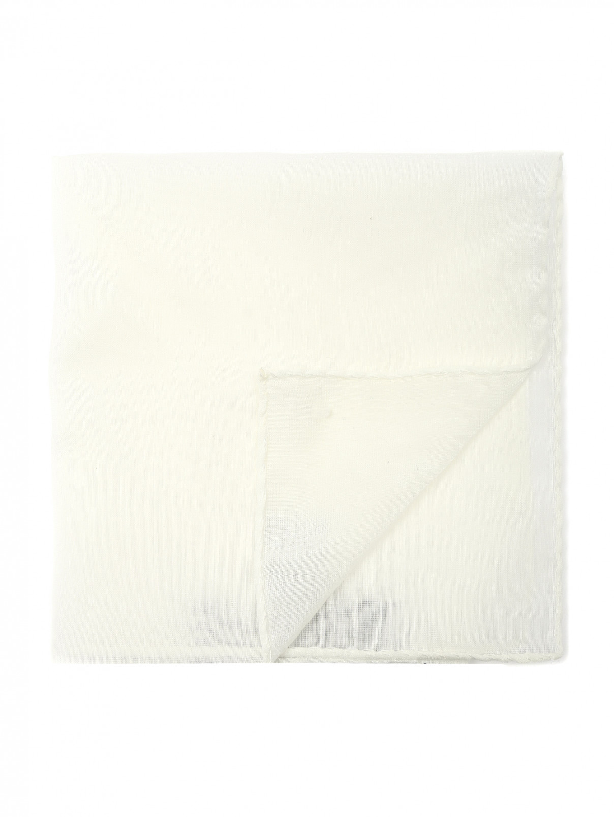 Платок из хлопка Tombolini  –  Общий вид  – Цвет:  Белый