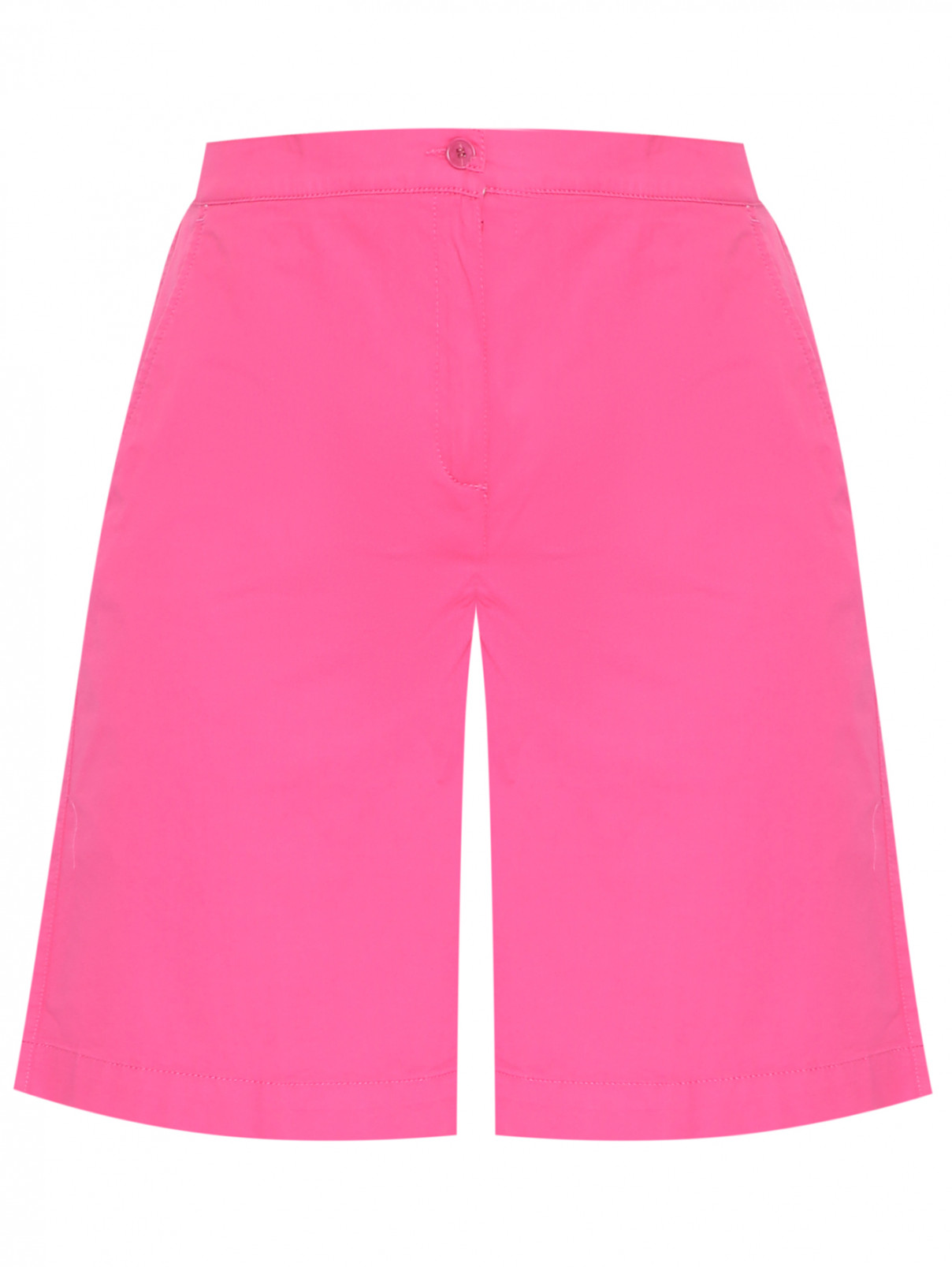 Шорты из хлопка с карманами Marina Rinaldi  –  Общий вид  – Цвет:  Розовый