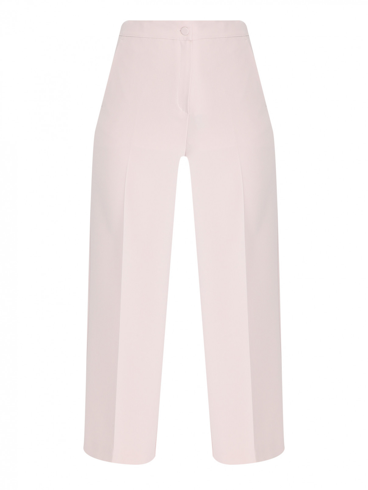 Укороченные брюки прямого кроя Marina Rinaldi  –  Общий вид  – Цвет:  Розовый