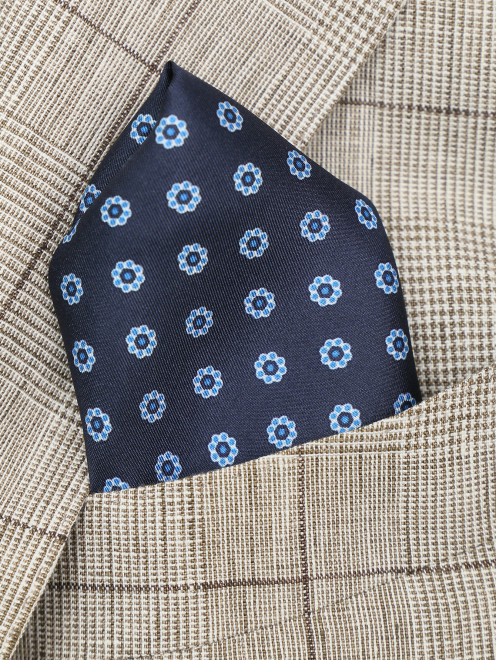 Платок из шелка с узором  LARDINI - МодельВерхНиз