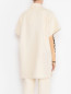Платье-рубашка из хлопка и льна с кармнами Max Mara  –  МодельВерхНиз1